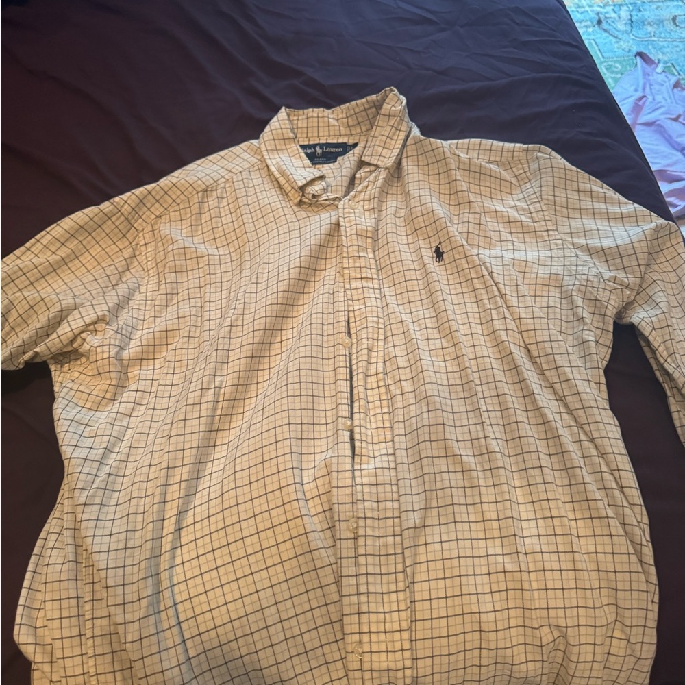 Ralph Lauren Cream Casual Button Down Shirt